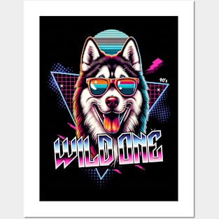 Wild One Siberian Husky Dog Posters and Art